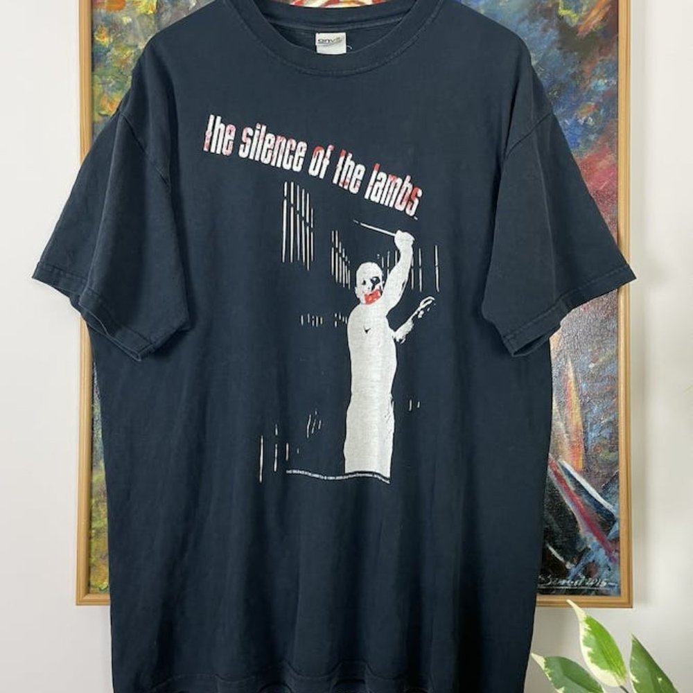 Vintage The Silence Of The Lambs Horror Movie Promo Tee Rare